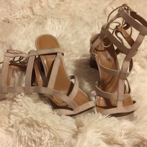 Strapped sandal heels